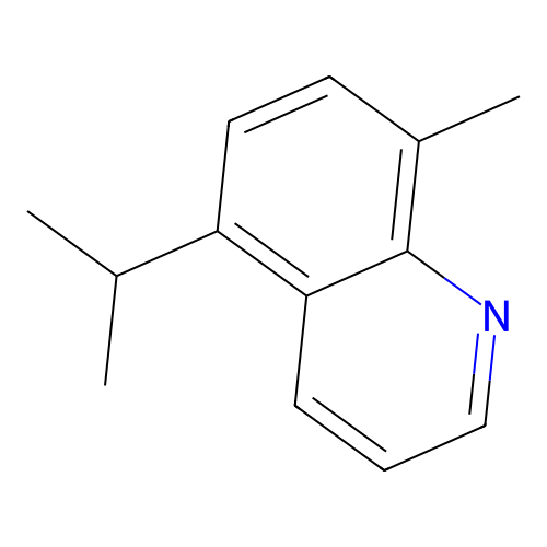 Quinoline, 8-methyl-5-(1-methylethyl) structure
