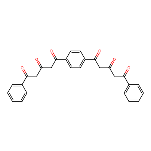 1,1'-Benzene-1,4-diylbis(5-phenylpentane-1,3,5-trione) structure