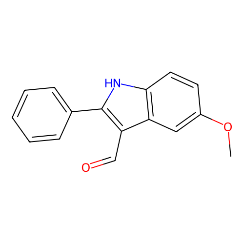 5-methoxy-2-phenyl-1H-indole-3-carbaldehyde structure