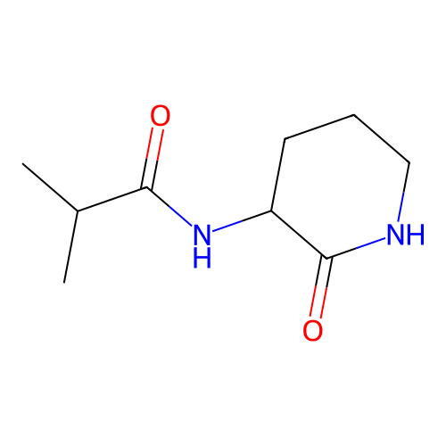 2-methyl-N-(2-oxo-3-piperidinyl)propanamide structure