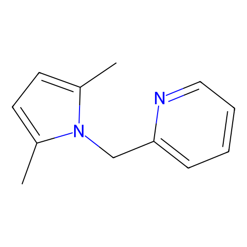 2-((2,5-dimethyl-1H-pyrrol-1-yl)methyl)pyridine structure