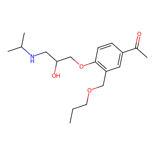 4-(3-Isopropylamino-2-hydroxypropoxy)-3-(propoxymethyl)acetophenone structure