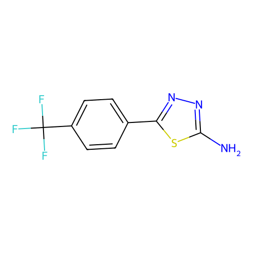 5-[4-(Trifluoromethyl)phenyl]-1,3,4-thiadiazol-2-amine structure