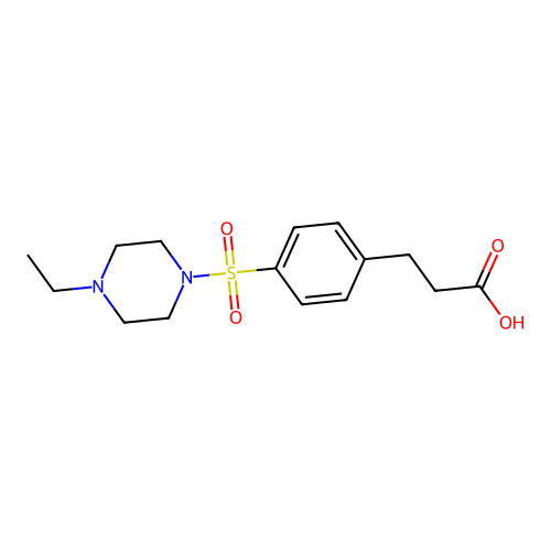 3-{4-[(4-Ethylpiperazin-1-yl)sulfonyl]phenyl}propanoic acid structure