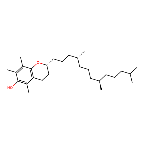 (R)-5,7,8-trimethyl-2-((4R,8R)-4,8,12-trimethyltridecyl)chroman-6-ol structure