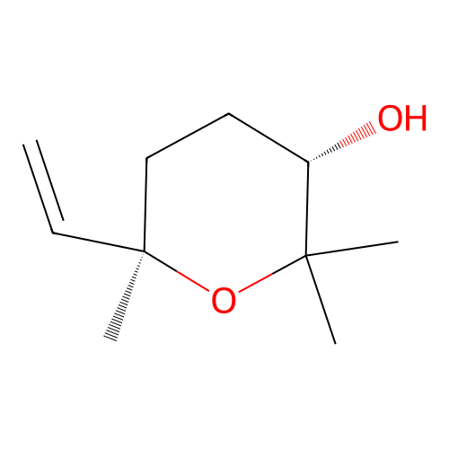 Linalool oxide pyranoid, trans-(+)- structure