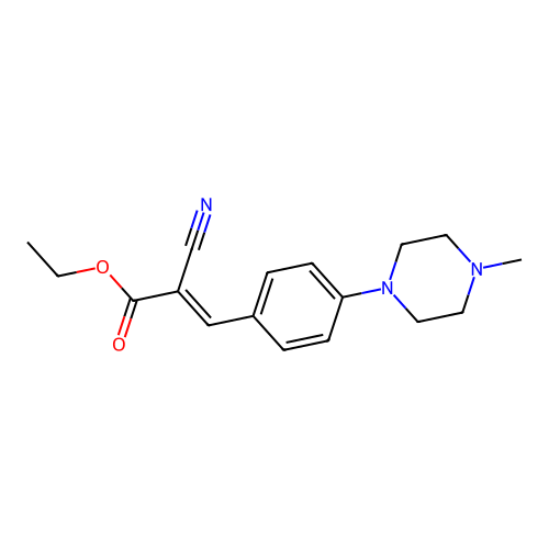 ethyl (E)-2-cyano-3-[4-(4-methylpiperazin-1-yl)phenyl]prop-2-enoate structure