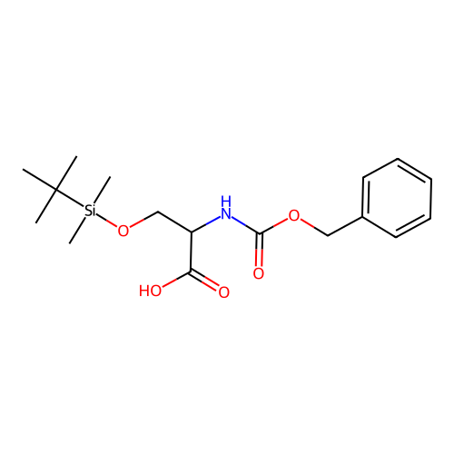 2-{[(benzyloxy)carbonyl]amino}-3-{[t-butyl(dimethyl)silyl]oxy}propionic Acid structure