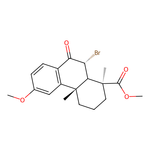 Methyl 6alpha-bromo-7-oxo-O-methylpodocarpate structure