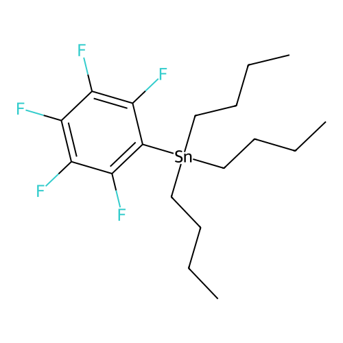 Tin, tributyl(pentafluorophenyl)- structure