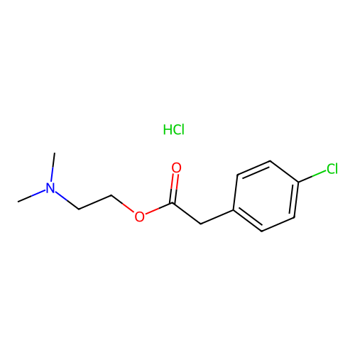 2-(Dimethylamino)ethyl 2-(4-chlorophenyl)acetate hydrochloride structure