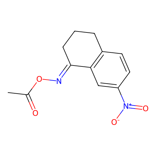 7-nitro-3,4-dihydro-2H-naphthalen-1-on-(O-acetyl oxime ) structure