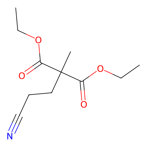 Diethyl(2-cyanoethyl)(methyl)propanedioate structure