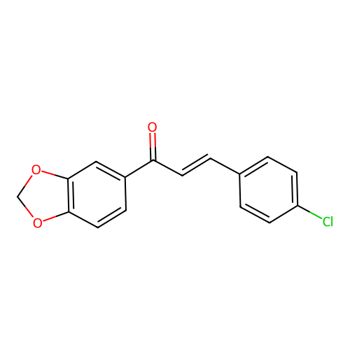 (2E)-1-(1,3-Benzodioxol-5-yl)-3-(4-chlorophenyl)-2-propen-1-one structure