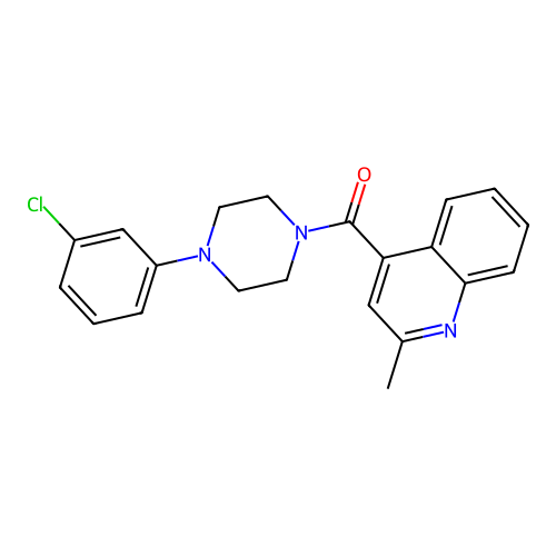 4-{[4-(3-Chlorophenyl)piperazin-1-yl]carbonyl}-2-methylquinoline structure