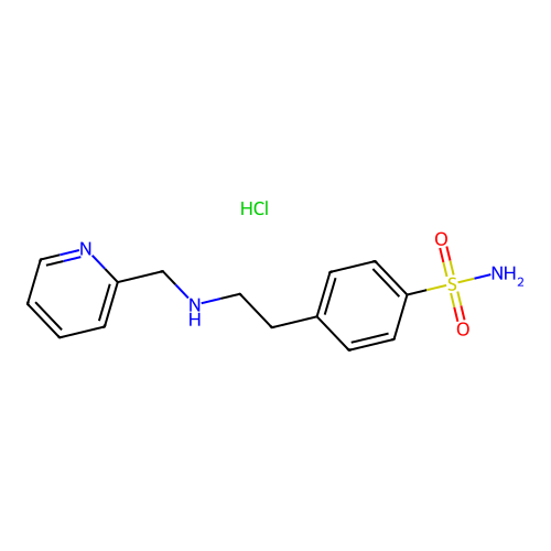 4-(2-((Pyridin-2-ylmethyl)amino)ethyl)benzenesulfonamide hydrochloride structure