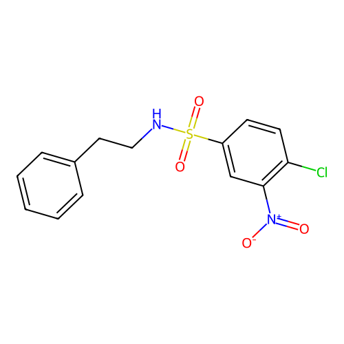 4-chloro-3-nitro-N-(2-phenylethyl)benzenesulfonamide structure