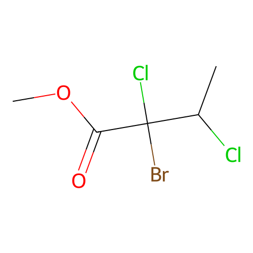 Methyl 2R,3S(2S,3R)-2-bromo-2,3-dichlorobutyrate structure