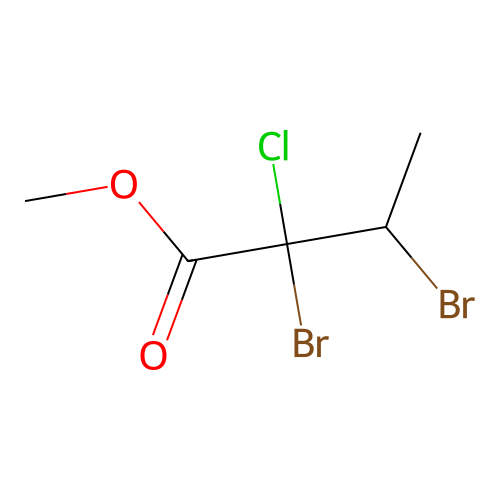 Methyl 2R,3S(2S,3R)-2-chloro-2,3-dibromobutyrate structure