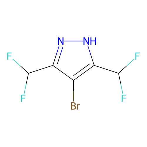 4-bromo-3,5-bis(difluoromethyl)-1H-pyrazole structure