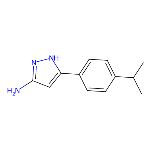 3-[4-(propan-2-yl)phenyl]-1H-pyrazol-5-amine structure