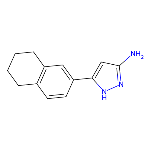 5-(5,6,7,8-tetrahydronaphthalen-2-yl)-1H-pyrazol-3-amine structure