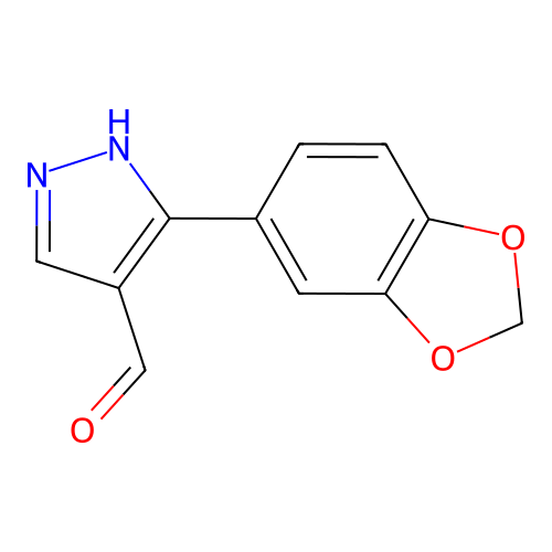 3-(2H-1,3-benzodioxol-5-yl)-1H-pyrazole-4-carbaldehyde structure