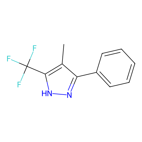 4-methyl-3-phenyl-5-(trifluoromethyl)-1H-pyrazole structure