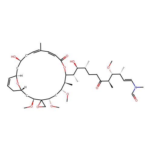 N-[(E,3R,4R,5R,9R,10S,11S)-10-羟基-11-[(1S,3S,5S,7R,8S,12Z,14Z,17S,19R)-17-羟基-3,5,7-三甲氧基-8,14-二甲基-11-氧代螺[10,23-二氧杂双环[17.3.1]二十三-12,14,20-三烯-4,2''-环氧乙烷]-9-基]-4-甲氧基-3,5,9-三甲基-6-氧代十二-1-烯基]-N-甲基甲酰甲酰胺 structure
