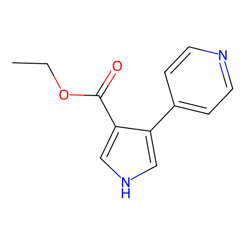 Ethyl 4-(pyridin-4-yl)-1H-pyrrole-3-carboxylate structure