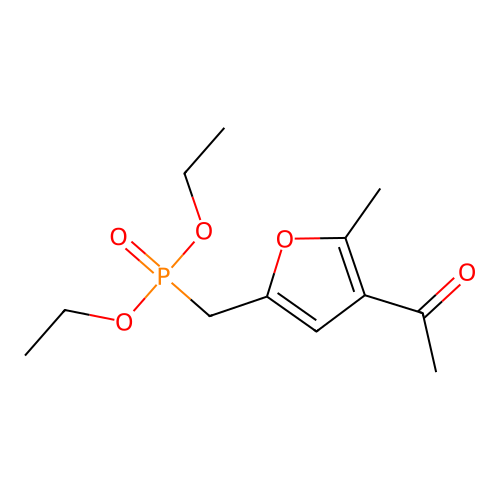 3-Acetyl-5-[(diethoxycarbonyl)methyl]-2-methylfuran structure
