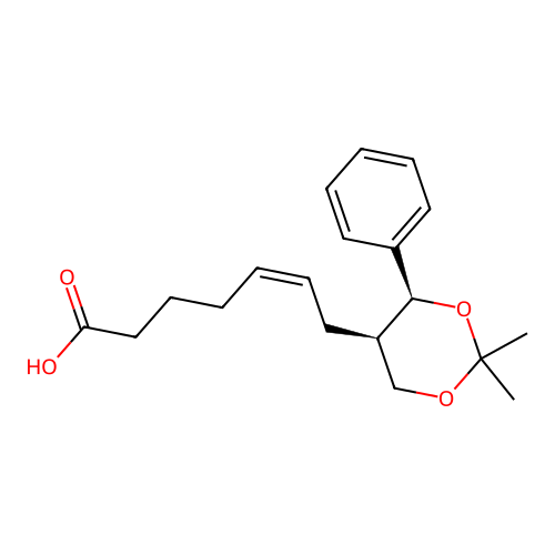 7-(2,2-Dimethyl-4-phenyl-1,3-dioxan-5-yl)heptenoic acid structure