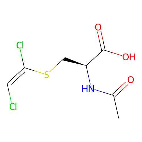 S-1,2-dichlorovinyl-N-acetylcysteine structure