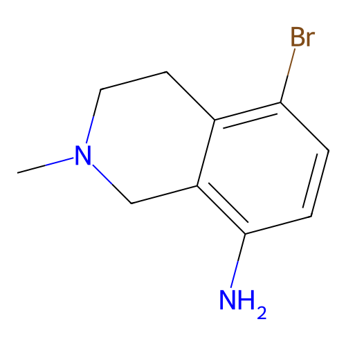 5-Bromo-2-methyl-1,2,3,4-tetrahydroisoquinolin-8-amine structure