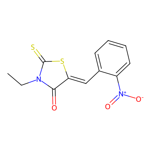 3-Ethyl-5-[(2-nitrophenyl)methylidene]-2-sulfanylidene-1,3-thiazolidin-4-one structure