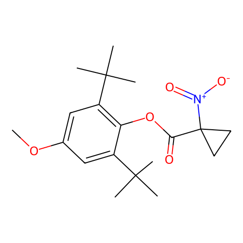 2,6-Ditert-butyl-4-methoxyphenyl 1-nitrocyclopropanecarboxylate structure