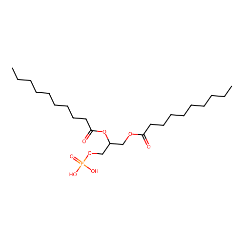 1,1'-(1-((Phosphonooxy)methyl)-1,2-ethanediyl) didecanoate structure