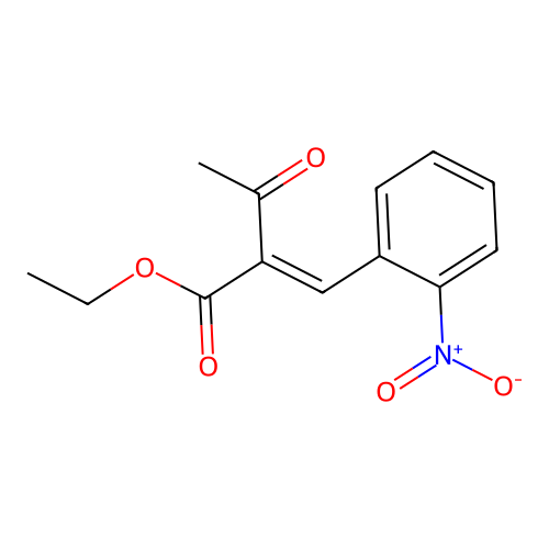 ethyl (2E)-2-[(2-nitrophenyl)methylidene]-3-oxobutanoate structure