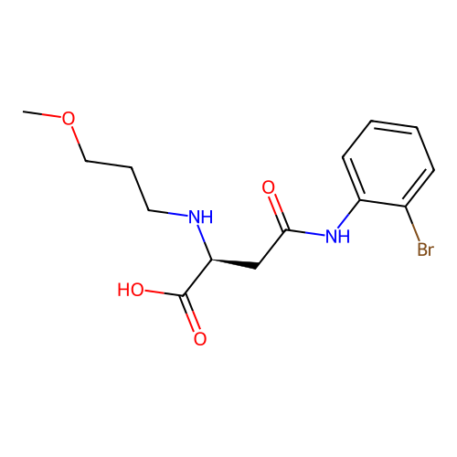 N4-(2-Bromophenyl)-N2-(3-methoxypropyl)-L-asparagine structure