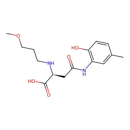 N4-(2-Hydroxy-5-methylphenyl)-N2-(3-methoxypropyl)-L-asparagine structure