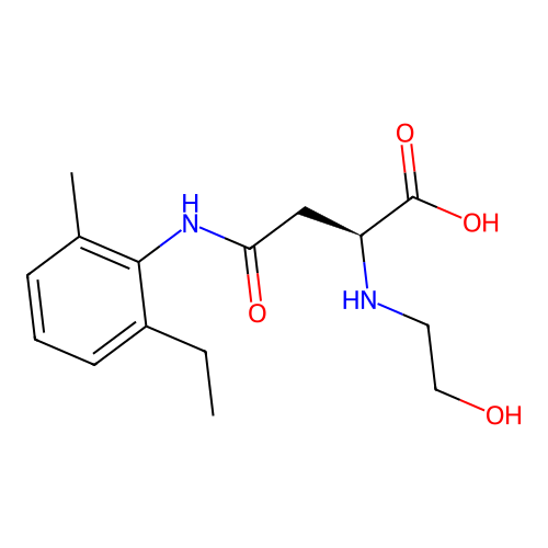 N4-(2-Ethyl-6-methylphenyl)-N2-(2-hydroxyethyl)-L-asparagine structure