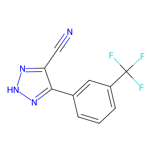 4-[3-(trifluoromethyl)phenyl]-1H-1,2,3-triazole-5-carbonitrile structure