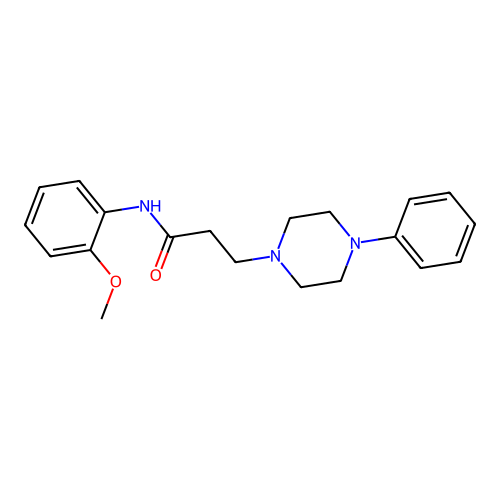 N-(2-Methoxyphenyl)-3-(4-phenyl-1-piperazinyl)propanamide structure