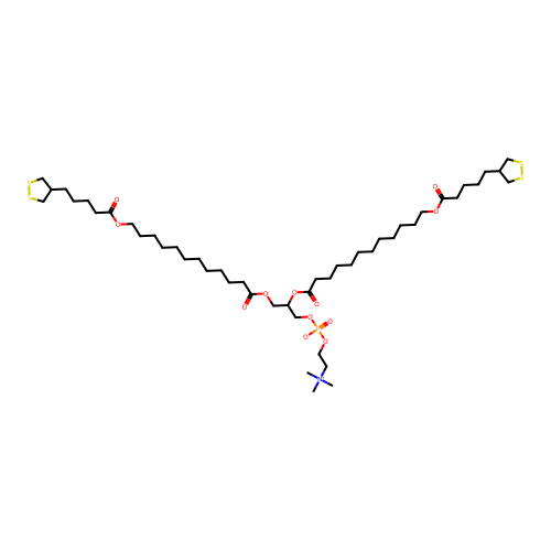 1,2-Bis(1,2-(lipoyl)dodecanoyl)-sn-glycero-3-phosphocholine structure