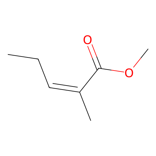 Methyl 2-methyl-2-pentenoate structure