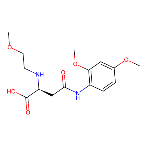N4-(2,4-Dimethoxyphenyl)-N2-(2-methoxyethyl)-L-asparagine structure