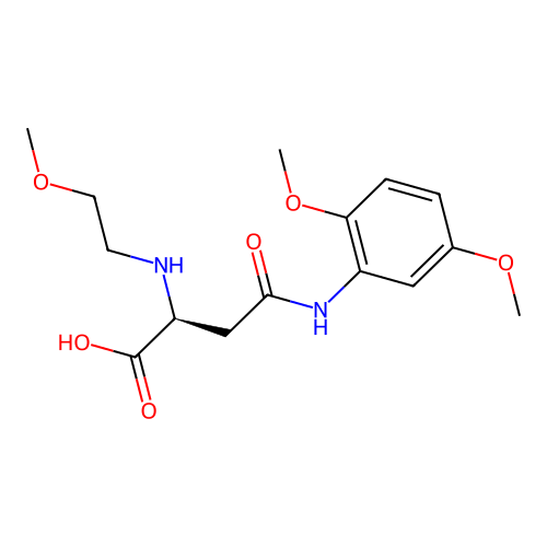 N4-(2,5-Dimethoxyphenyl)-N2-(2-methoxyethyl)-L-asparagine structure