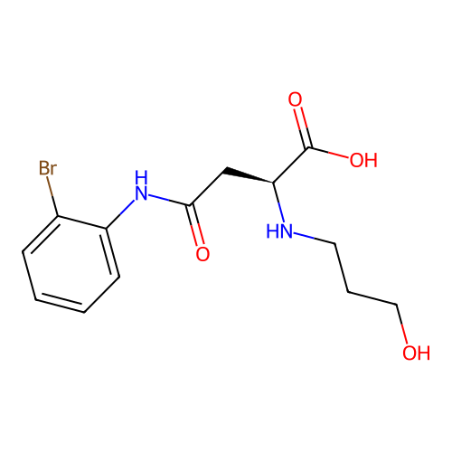 N4-(2-Bromophenyl)-N2-(3-hydroxypropyl)-L-asparagine structure