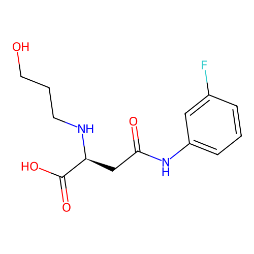 N4-(3-Fluorophenyl)-N2-(3-hydroxypropyl)-L-asparagine structure