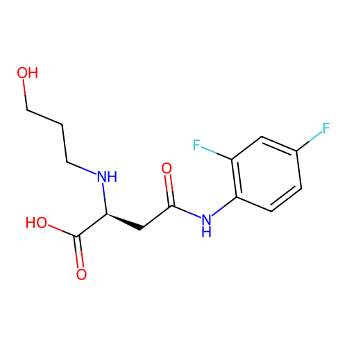 N4-(2,4-Difluorophenyl)-N2-(3-hydroxypropyl)-L-asparagine structure